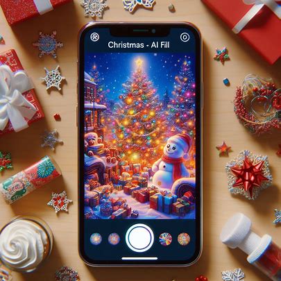 Prequel app Christmas AI filter.